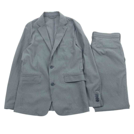 nano universe ナノユニバース CoolMax サッカー ライト ジャケット イージー パンツ セットアップ グレー系 S【中古】