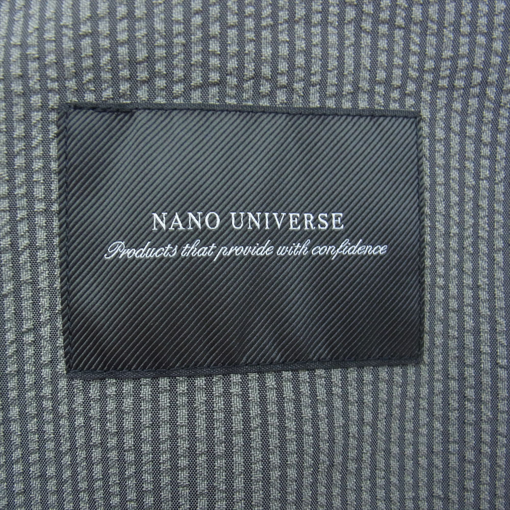 nano universe ナノユニバース CoolMax サッカー ライト ジャケット イージー パンツ セットアップ グレー系 S【中古】