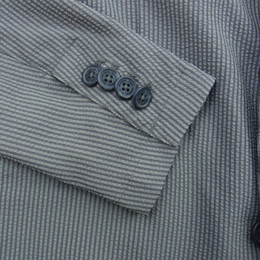 nano universe ナノユニバース CoolMax サッカー ライト ジャケット イージー パンツ セットアップ グレー系 S【中古】