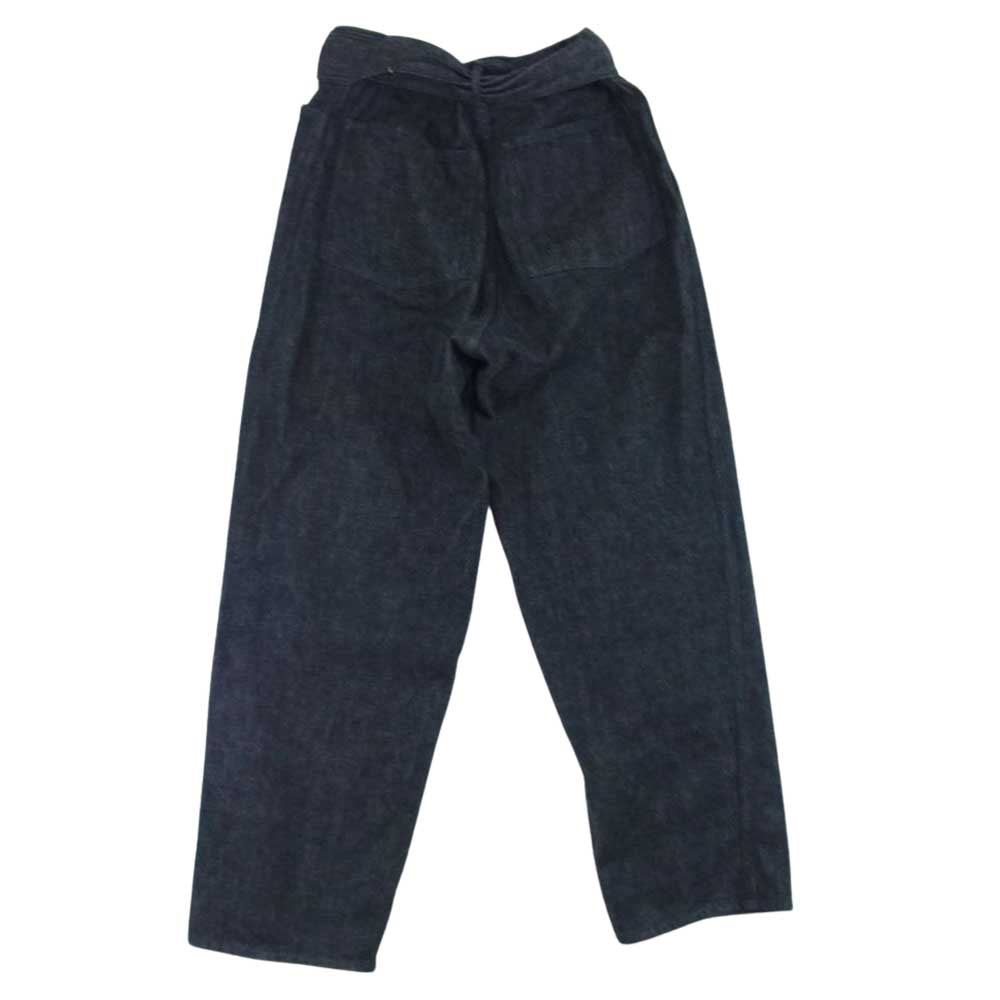 COMOLI コモリ V01-03001 ブラック エクリュ デニム ベルテッド パンツ ブラック系 1【中古】