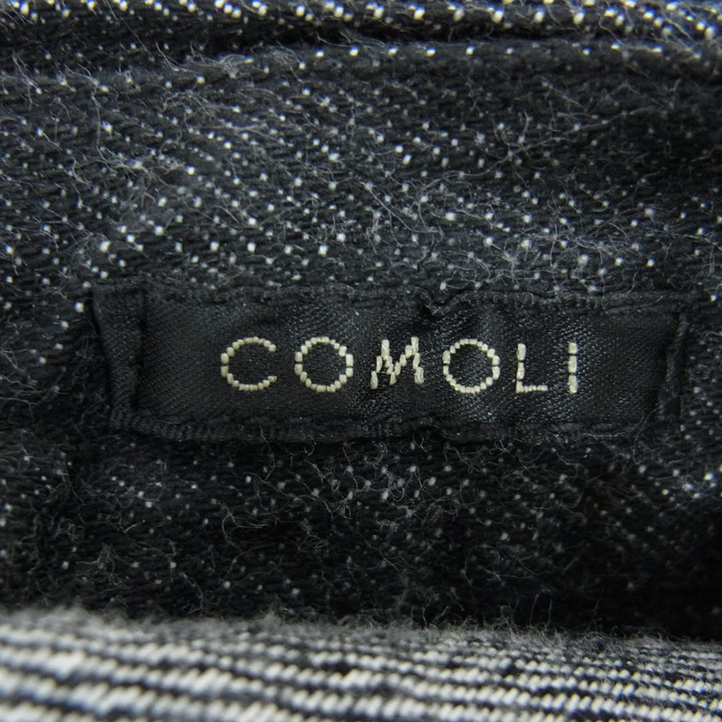 COMOLI コモリ V01-03001 ブラック エクリュ デニム ベルテッド パンツ ブラック系 1【中古】