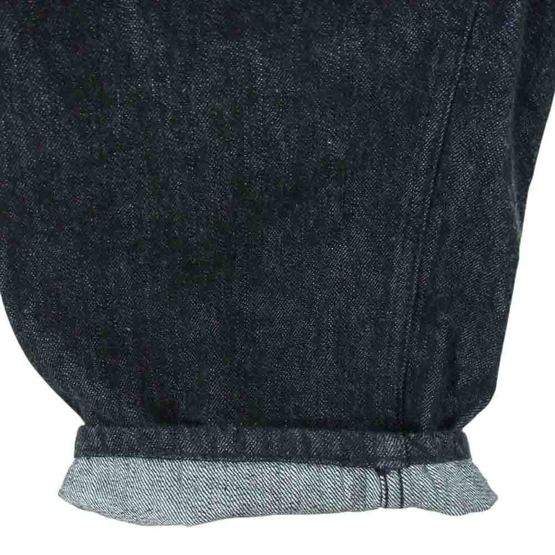 COMOLI コモリ V01-03001 ブラック エクリュ デニム ベルテッド パンツ