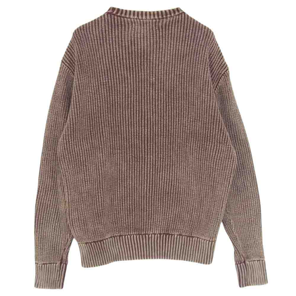 ブルーポート VINTAGE WASH CREW NECK KNIT ビンテージ ウオッシュ ニット ブラウン系 L【中古】
