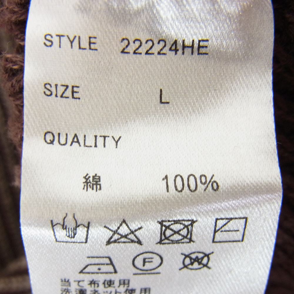 ブルーポート VINTAGE WASH CREW NECK KNIT ビンテージ ウオッシュ ニット ブラウン系 L【中古】