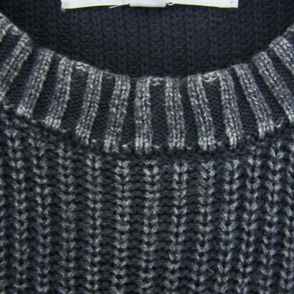 ブルーポート VINTAGE WASH CREW NECK KNIT ビンテージ ウオッシュ ニット ブラック系 L【中古】