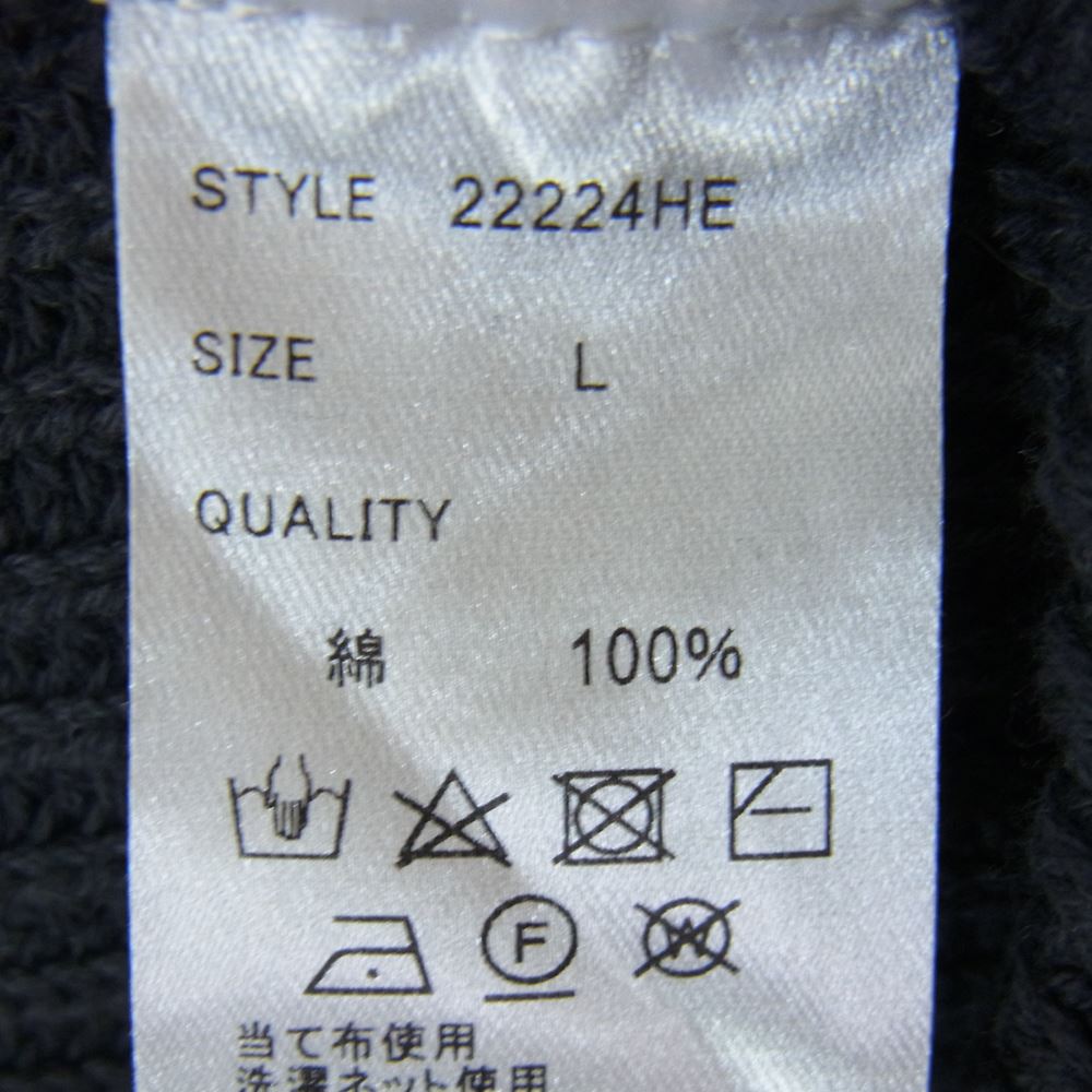 ブルーポート VINTAGE WASH CREW NECK KNIT ビンテージ ウオッシュ ニット ブラック系 L【中古】