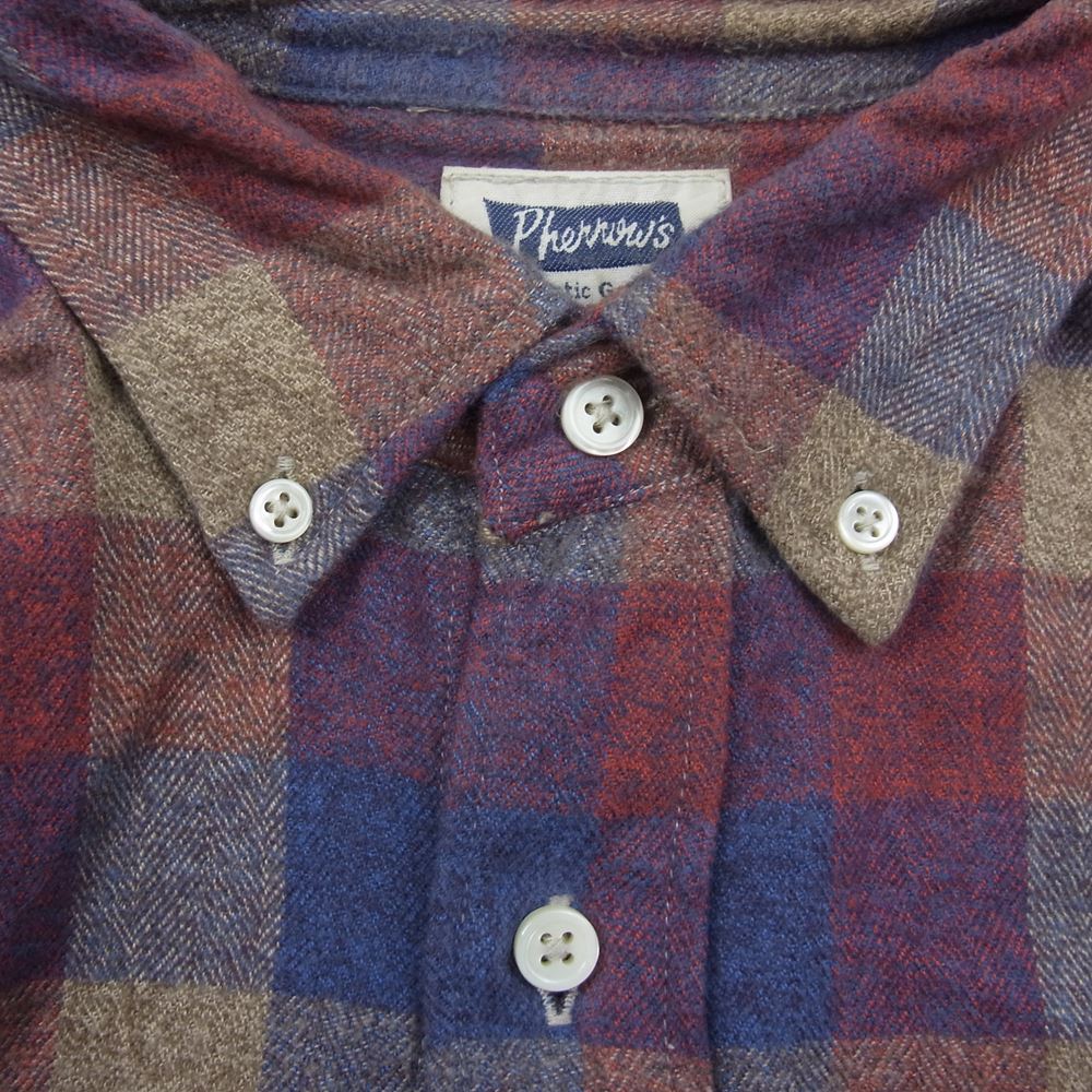 Pherrow's フェローズ マチ付 チェック ネルシャツ マルチカラー系 M【中古】