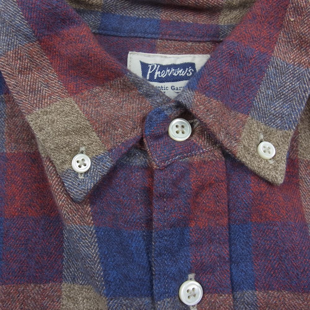 Pherrow's フェローズ マチ付 チェック ネルシャツ マルチカラー系 M【中古】