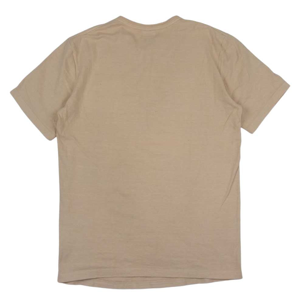 ORGUEIL オルゲイユ ヘンリーネック プリント ポケット Tシャツ ベージュ系 40【中古】
