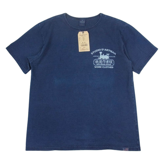 STUDIO D’ARTISAN ステュディオダルチザン USA コットン インディゴ Ｔシャツ ネイビー系 M【中古】