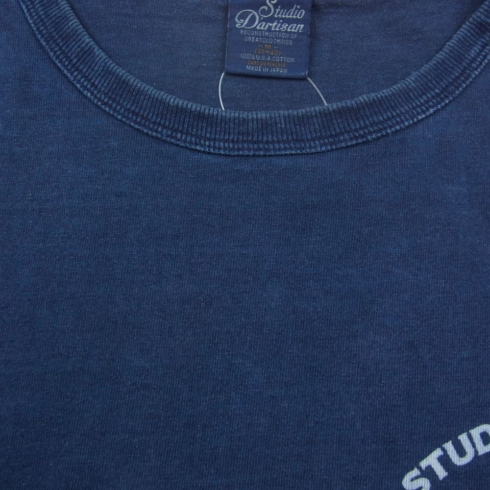 STUDIO D’ARTISAN ステュディオダルチザン USA コットン インディゴ Ｔシャツ ネイビー系 M【中古】
