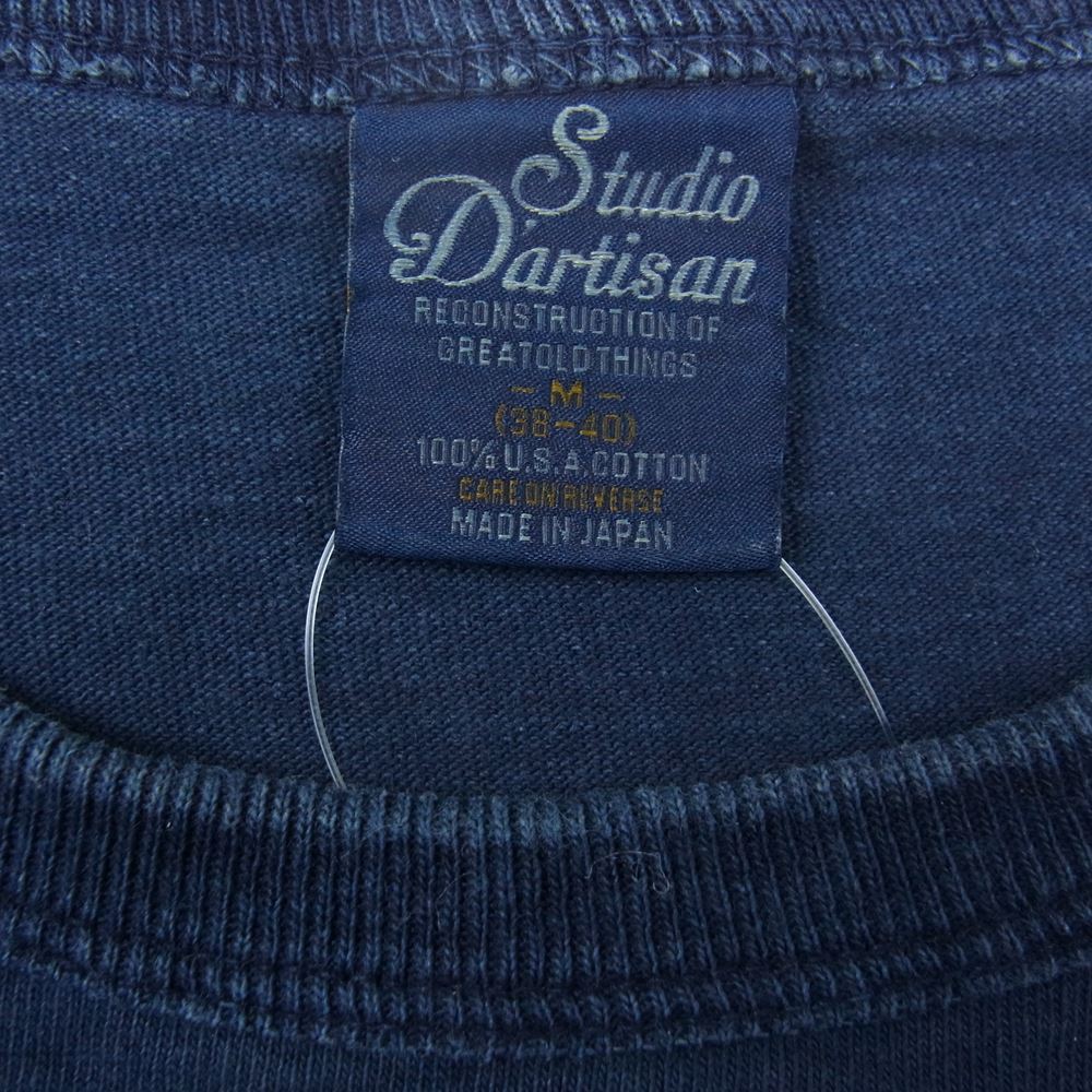 STUDIO D’ARTISAN ステュディオダルチザン USA コットン インディゴ Ｔシャツ ネイビー系 M【中古】