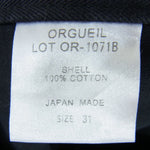 ORGUEIL オルゲイユ OR-1071B フレンチ レイルロード ワーク パンツ  ブラック系 31【中古】