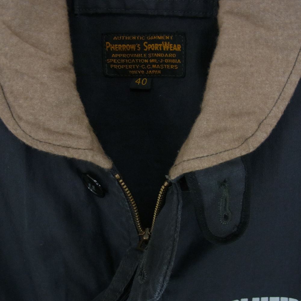 Pherrow's フェローズ N-1 デッキ ジャケット  チャコールブラック 40【中古】