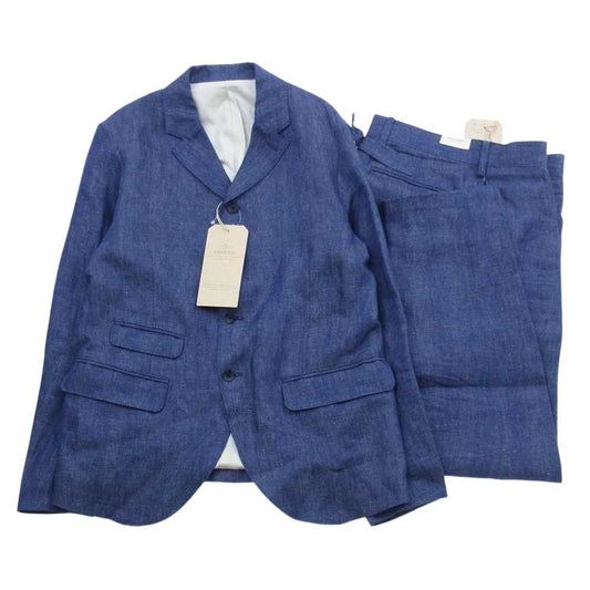 ORGUEIL オルゲイユ OR-4226B OR-1085B Indigo Linen Jacket Indigo Linen Trousers インディゴ リネン ジャケット パンツ セットアップ  インディゴブルー系 38 パンツ31【美品】【中古】
