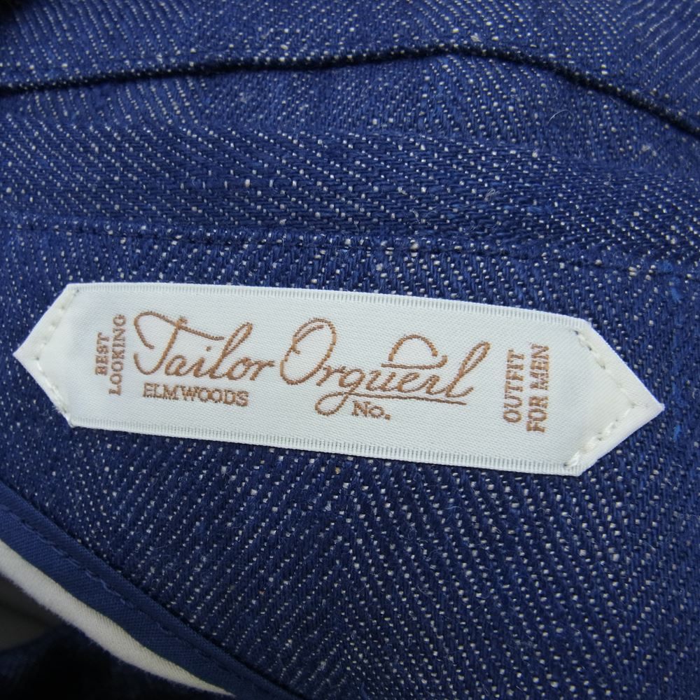 ORGUEIL オルゲイユ OR-4226B OR-1085B Indigo Linen Jacket Indigo Linen Trousers インディゴ リネン ジャケット パンツ セットアップ  インディゴブルー系 38 パンツ31【美品】【中古】