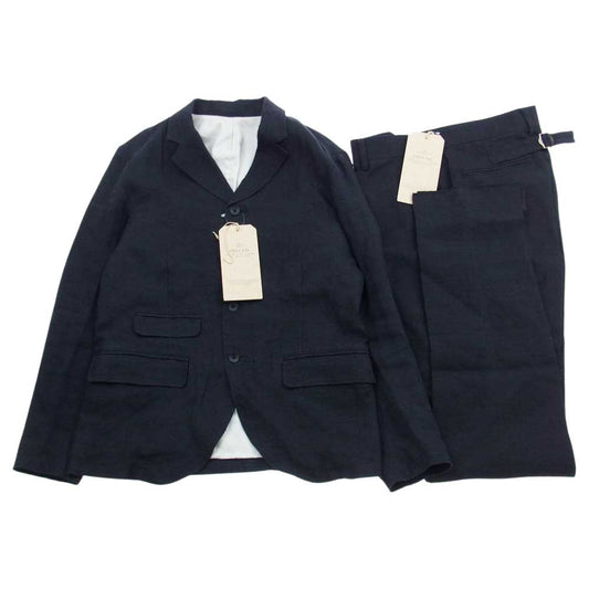 ORGUEIL オルゲイユ OR-4226A OR-1085A Black Linen Jacket Black Linen Trousers  ブラックリネン サック ジャケット ブラック リネン トラウザー パンツ セットアップ ブラック系 32，36【美品】【中古】