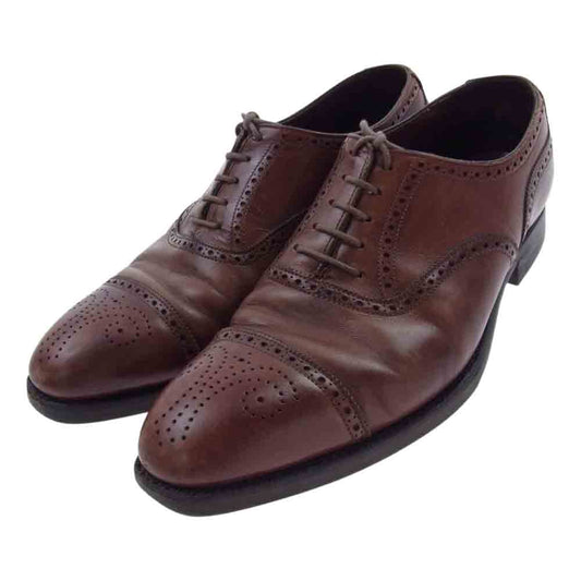 CROCKETT&JONES クロケットアンドジョーンズ 9521 WELBECK ウェルベック メダリオン パンチドキャップトゥ ダイナイトソール レザー シューズ ブラウン系 6E【中古】