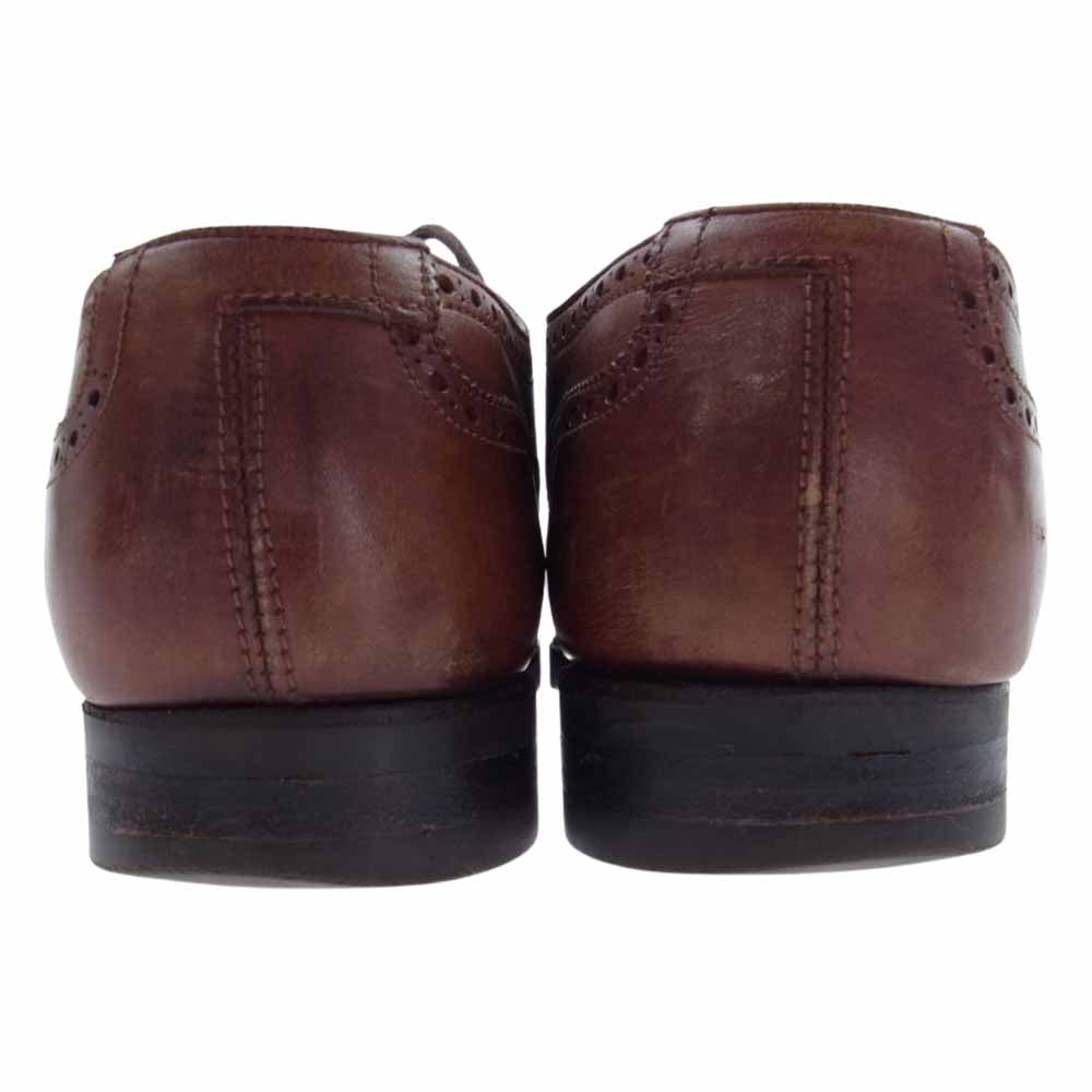 CROCKETT&JONES クロケットアンドジョーンズ 9521 WELBECK ウェルベック メダリオン パンチドキャップトゥ ダイナイトソール レザー シューズ ブラウン系 6E【中古】