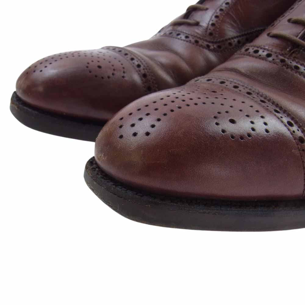 CROCKETT&JONES クロケットアンドジョーンズ 9521 WELBECK ウェルベック メダリオン パンチドキャップトゥ ダイナイトソール レザー シューズ ブラウン系 6E【中古】