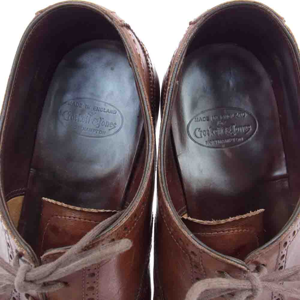 CROCKETT&JONES クロケットアンドジョーンズ 9521 WELBECK ウェルベック メダリオン パンチドキャップトゥ ダイナイトソール レザー シューズ ブラウン系 6E【中古】