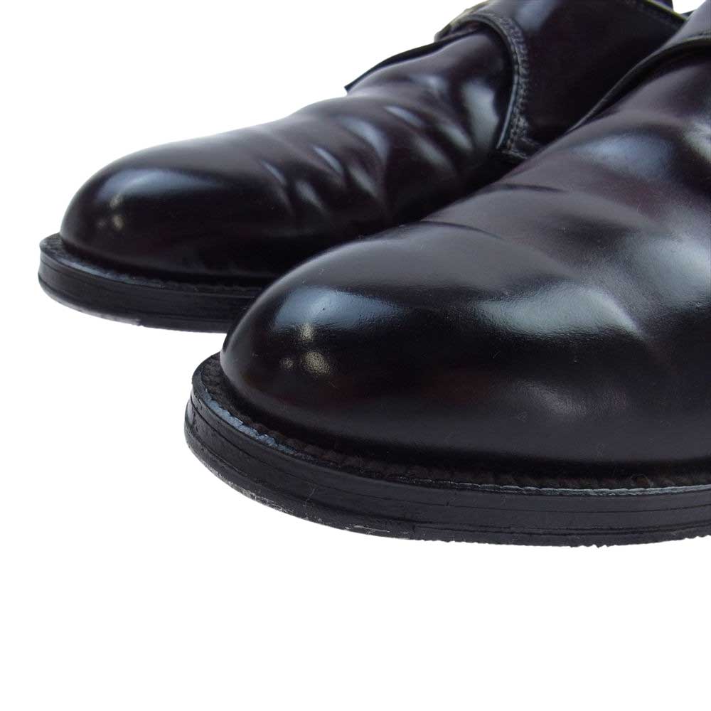 ALDEN オールデン 954 スチールプレート ゴムソール 後付け モンクストラップ レザー シューズ ブラウン系 6.5【中古】