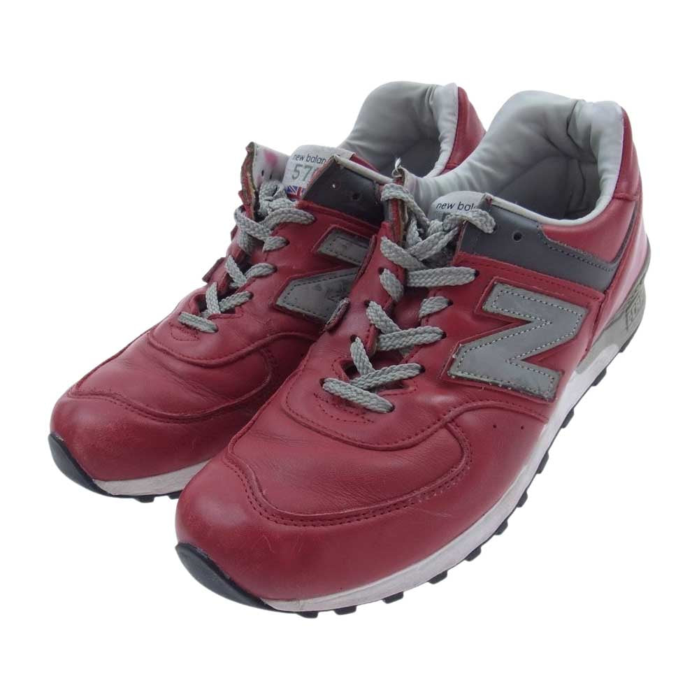 NEW BALANCE ニューバランス 英国製 M576RED レザー スニーカー レッド系 26.5cm【中古】