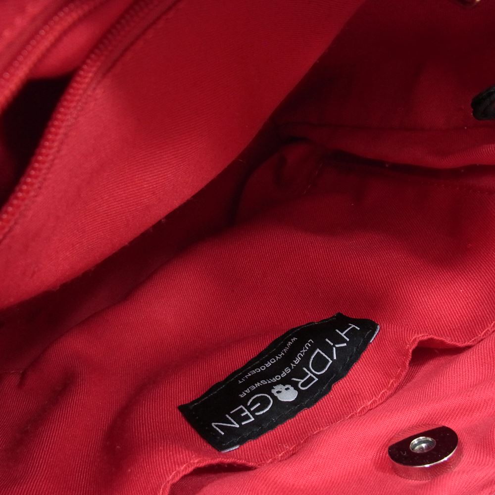 ハイドロゲン スカル スタッズ ハンドバッグ トートバッグ ブラック系【中古】