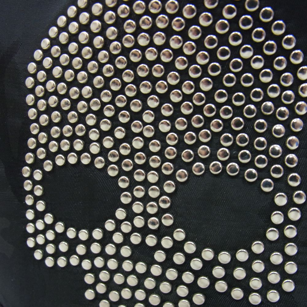 ハイドロゲン スカル スタッズ ハンドバッグ トートバッグ ブラック系【中古】