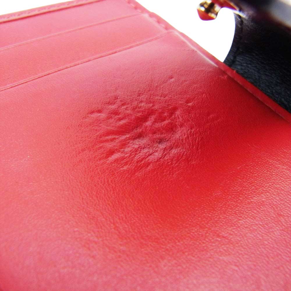 Christian Louboutin クリスチャンルブタン レオパード レザー 二つ折り財布 コンパクトウォレット ブラック系【中古】