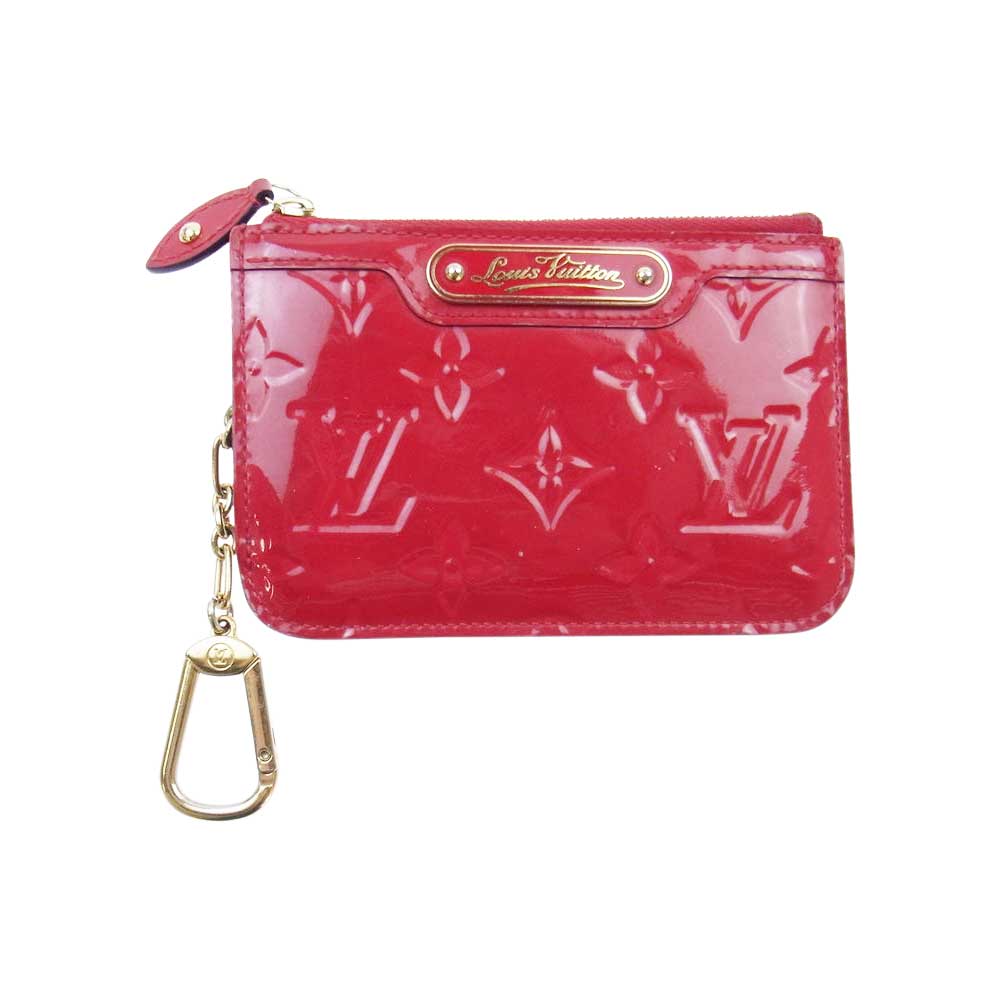 LOUIS VUITTON ルイ・ヴィトン M91669 ヴェルニ ポシェット クレ MM ローズアンディアン コインケース レッド系【中古】