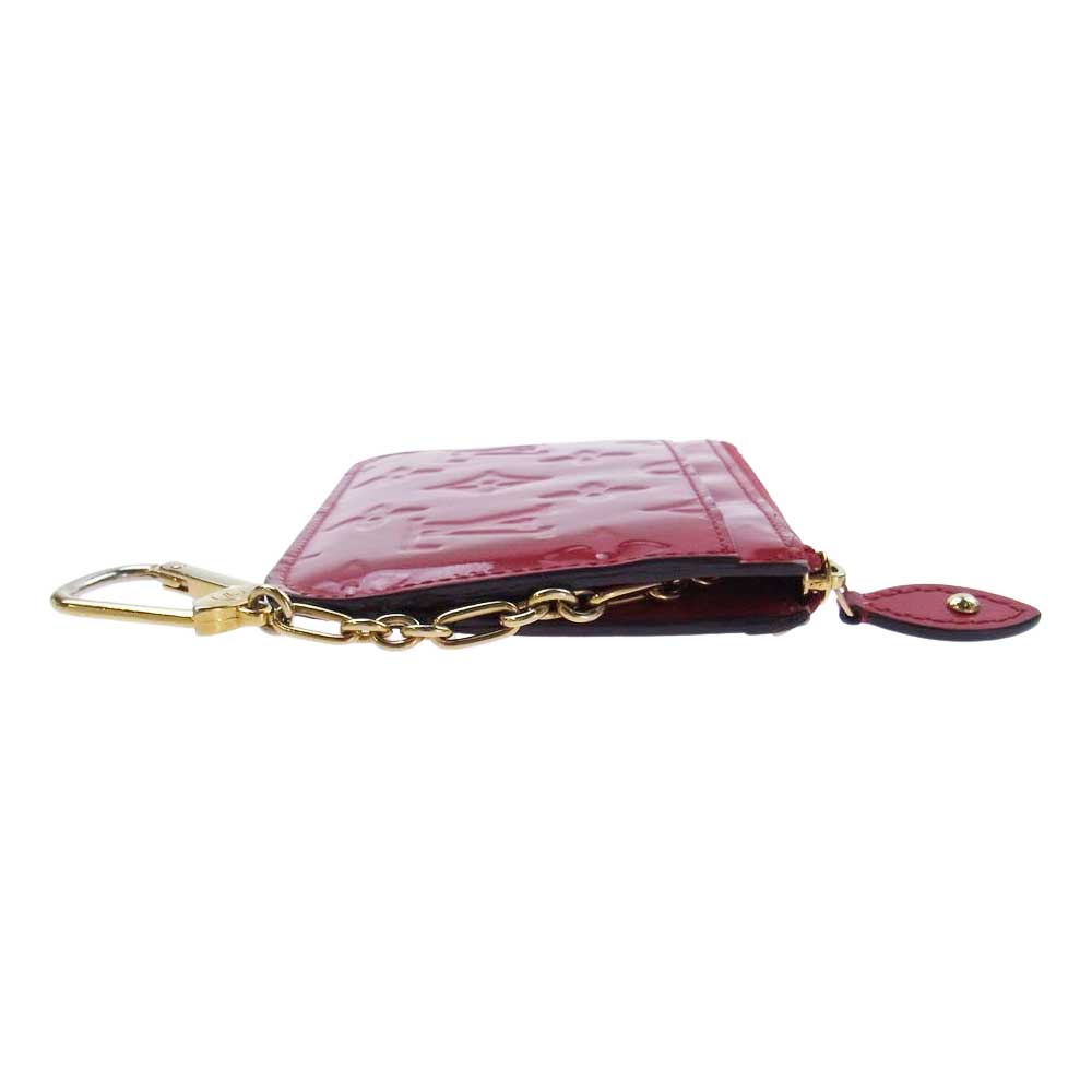 LOUIS VUITTON ルイ・ヴィトン M91669 ヴェルニ ポシェット クレ MM ローズアンディアン コインケース レッド系【中古】