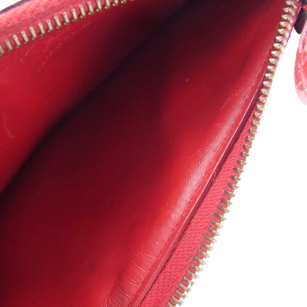 LOUIS VUITTON ルイ・ヴィトン M91669 ヴェルニ ポシェット クレ MM ローズアンディアン コインケース レッド系【中古】