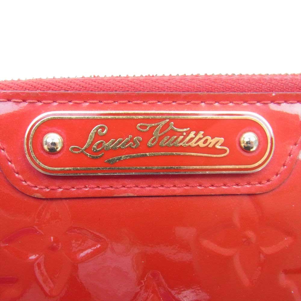 LOUIS VUITTON ルイ・ヴィトン M91669 ヴェルニ ポシェット クレ MM ローズアンディアン コインケース レッド系【中古】