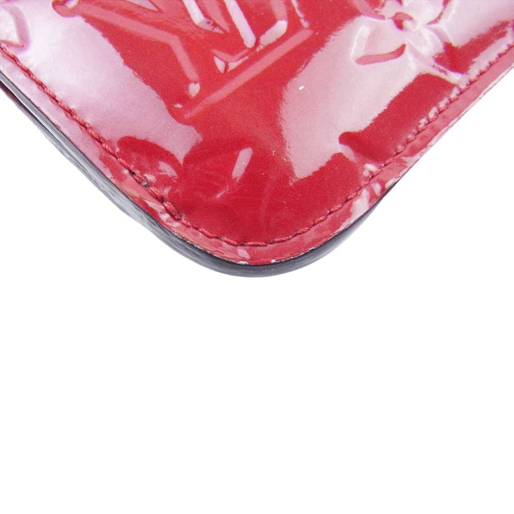 LOUIS VUITTON ルイ・ヴィトン M91669 ヴェルニ ポシェット クレ MM ローズアンディアン コインケース レッド系【中古】