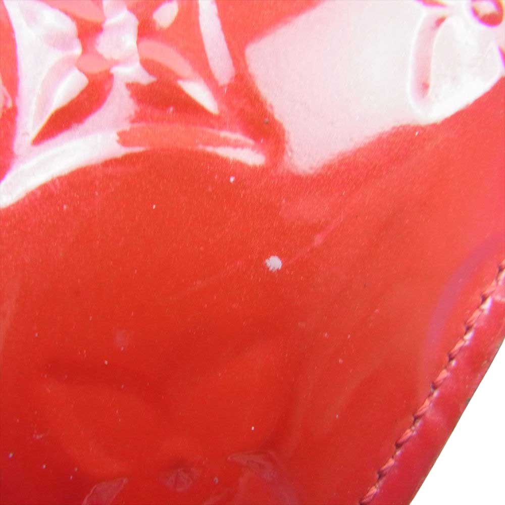 LOUIS VUITTON ルイ・ヴィトン M91669 ヴェルニ ポシェット クレ MM ローズアンディアン コインケース レッド系【中古】