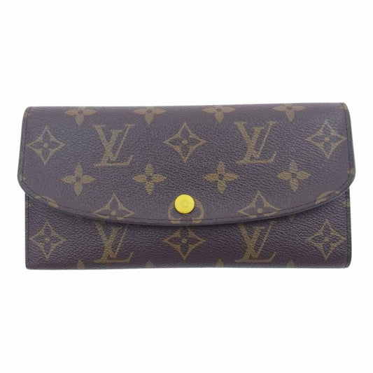 LOUIS VUITTON ルイ・ヴィトン M61535 ポルトフォイユ エミリー モノグラム 二つ折り 財布 ブラウン系【中古】
