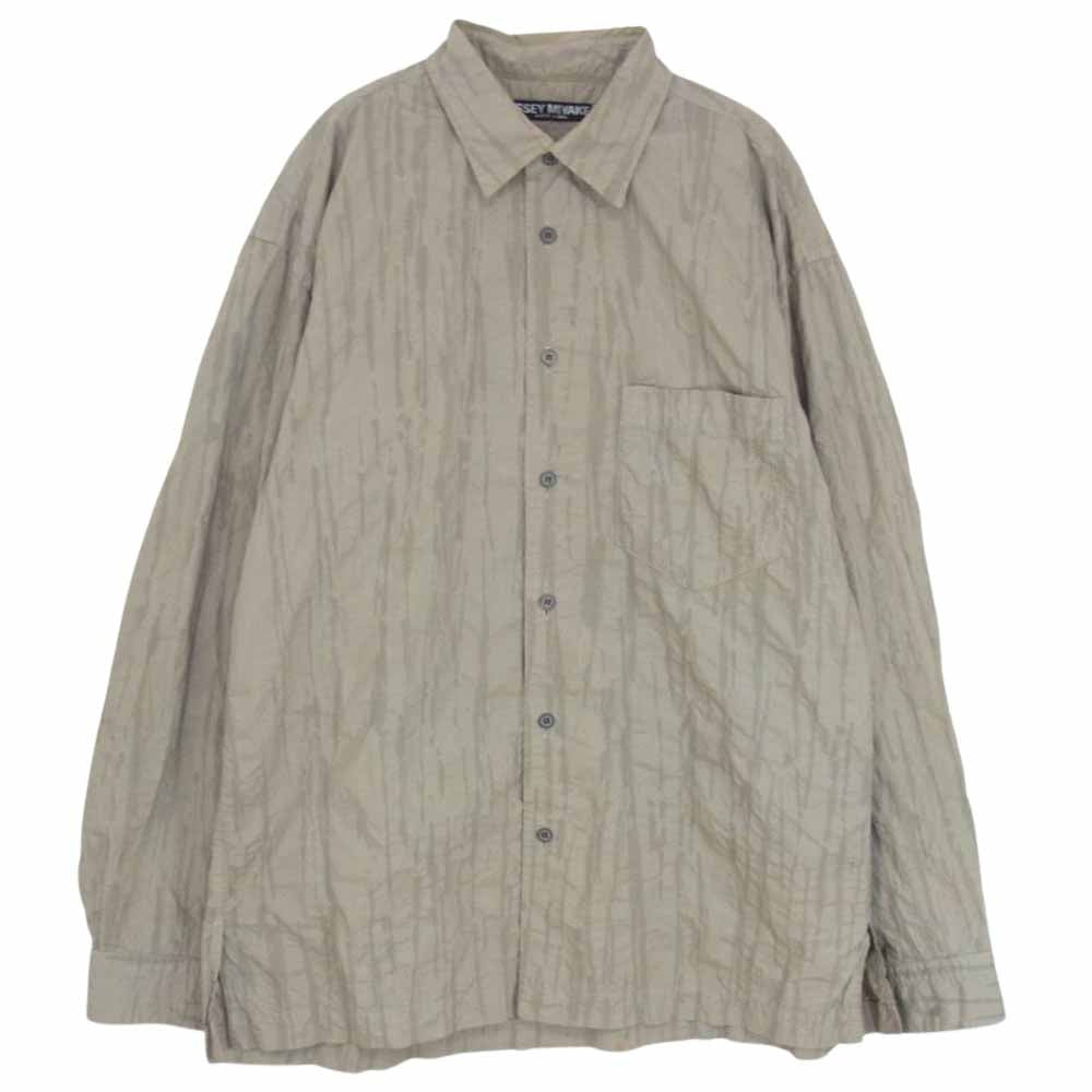 ISSEY MIYAKE イッセイミヤケ ME34FJ563 WHITE LABE ホワイトレーベル デザイン 長袖 シャツ　 グレー系 4【中古】