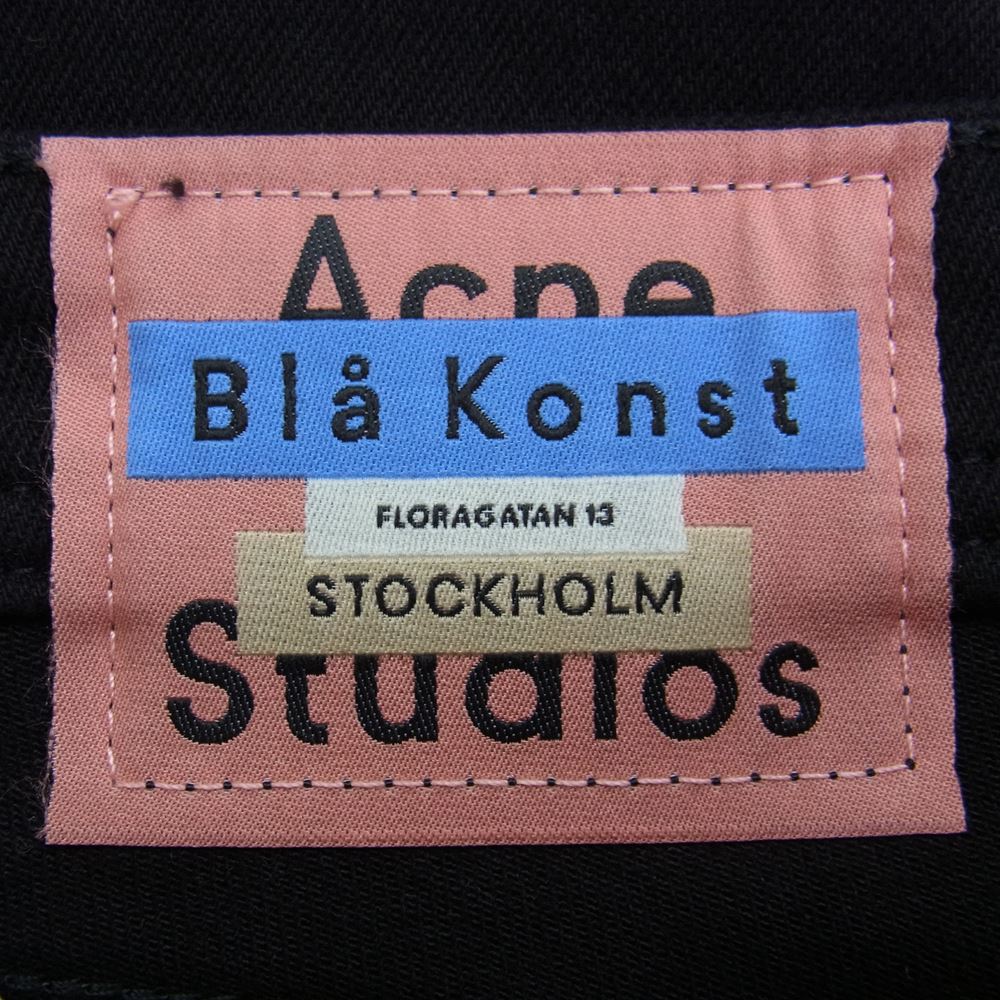 ACNE STUDIOS アクネストゥディオズ 18SS 30D176-123 Bla Konst コットン スキニー パンツ ブラック ブラック系 28 32 170/70A【中古】