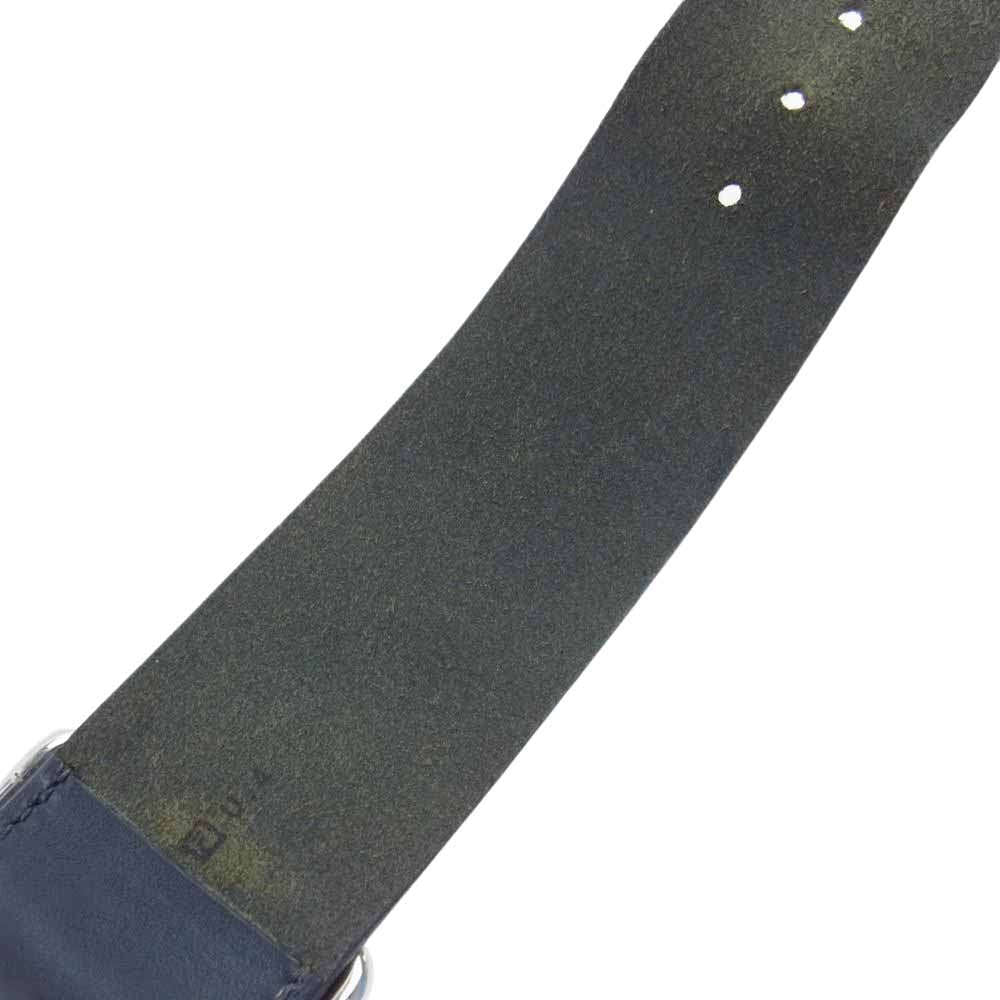 HERMES エルメス アピ GM レザー ワイド ブレスレッド ブラック系【中古】