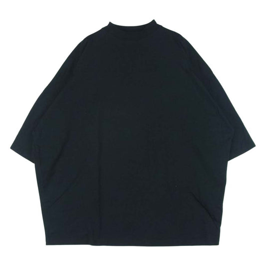 JIL SANDER ジルサンダー KK JM ZN 0004 モックネック コットンオーバーサイズ 半袖 Tシャツ ギリシャ製 ブラック系 XS【美品】【中古】
