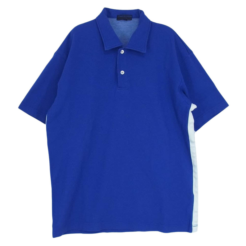 COMME des GARCONS HOMME コムデギャルソンオム AD2007 HA-T040 製品染め サイドライン 半袖 ポロシャツ ブルー系 SS【中古】