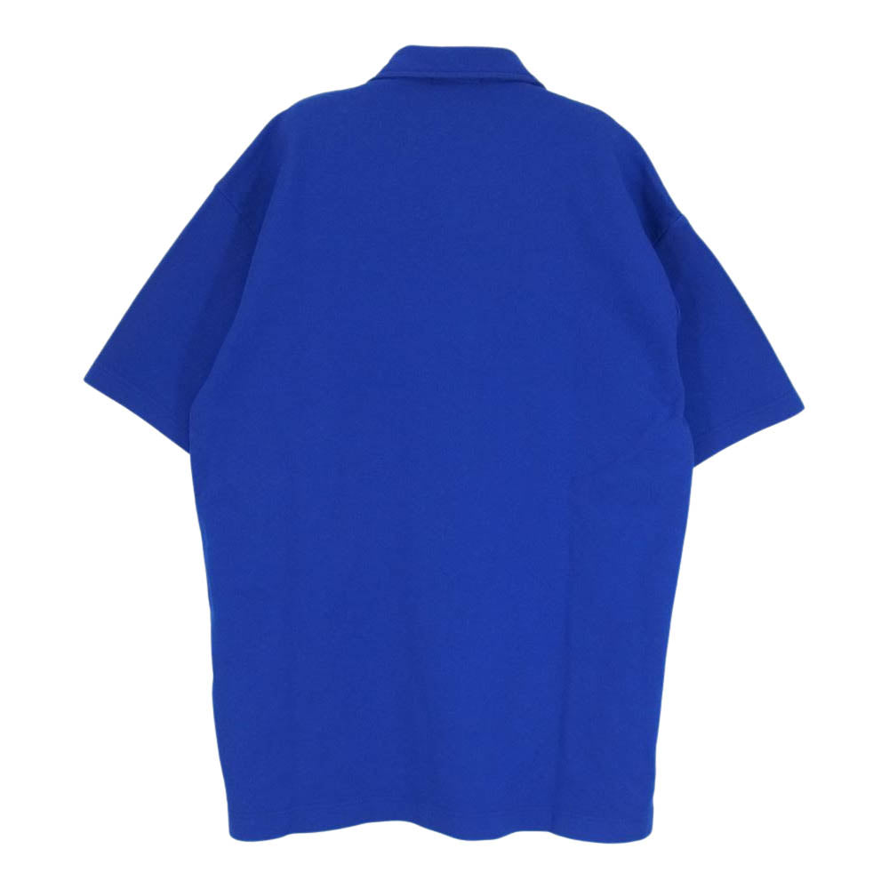 COMME des GARCONS HOMME コムデギャルソンオム AD2007 HA-T040 製品染め サイドライン 半袖 ポロシャツ ブルー系 SS【中古】