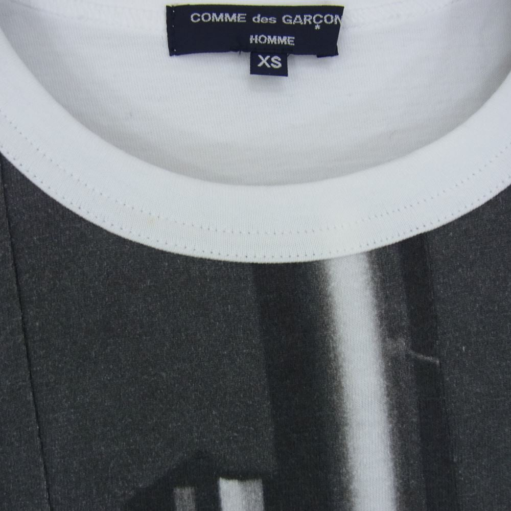 COMME des GARCONS HOMME コムデギャルソンオム AD2009 HE-T010 パッチワーク プリント 半袖 Tシャツ ホワイト系 XS【中古】