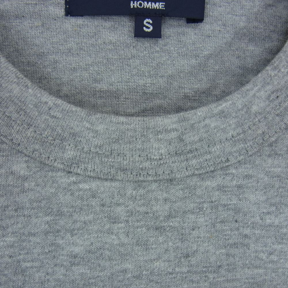 COMME des GARCONS HOMME コムデギャルソンオム HC-T113 CDGH ATHLETICS 78 フロント プリント ロゴ Tシャツ グレー系 S【中古】