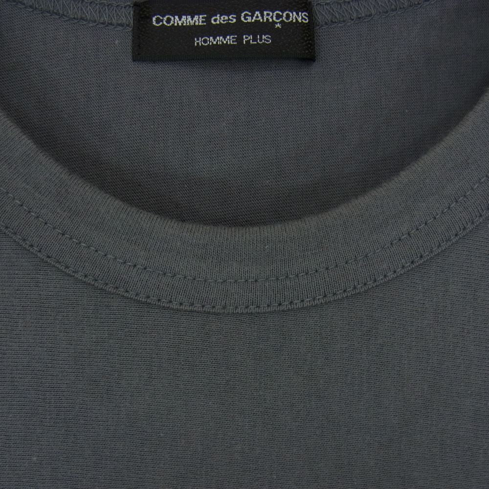 COMME des GARCONS HOMME PLUS コムデギャルソンオムプリュス AD2001 PE-T013 幾何学 切替 刺繍 クルーネック 半袖 Tシャツ グレー系 サイズ表記無【中古】