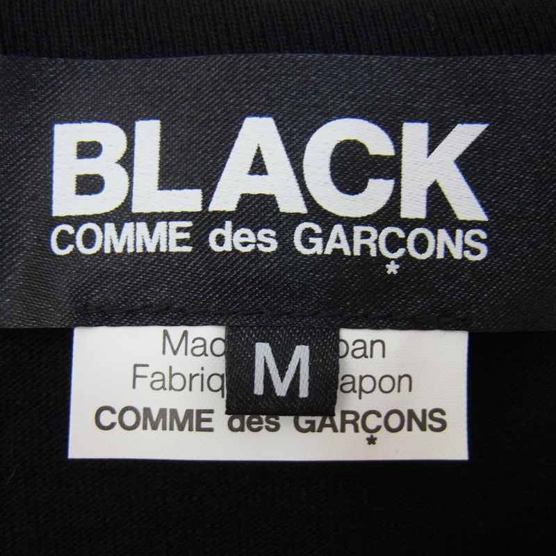BLACK COMME des GARCONS ブラックコムデギャルソン AD2009 1D-T202 プリント ロゴ 半袖 クルーネック Tシャツ ブラック系 M【中古】