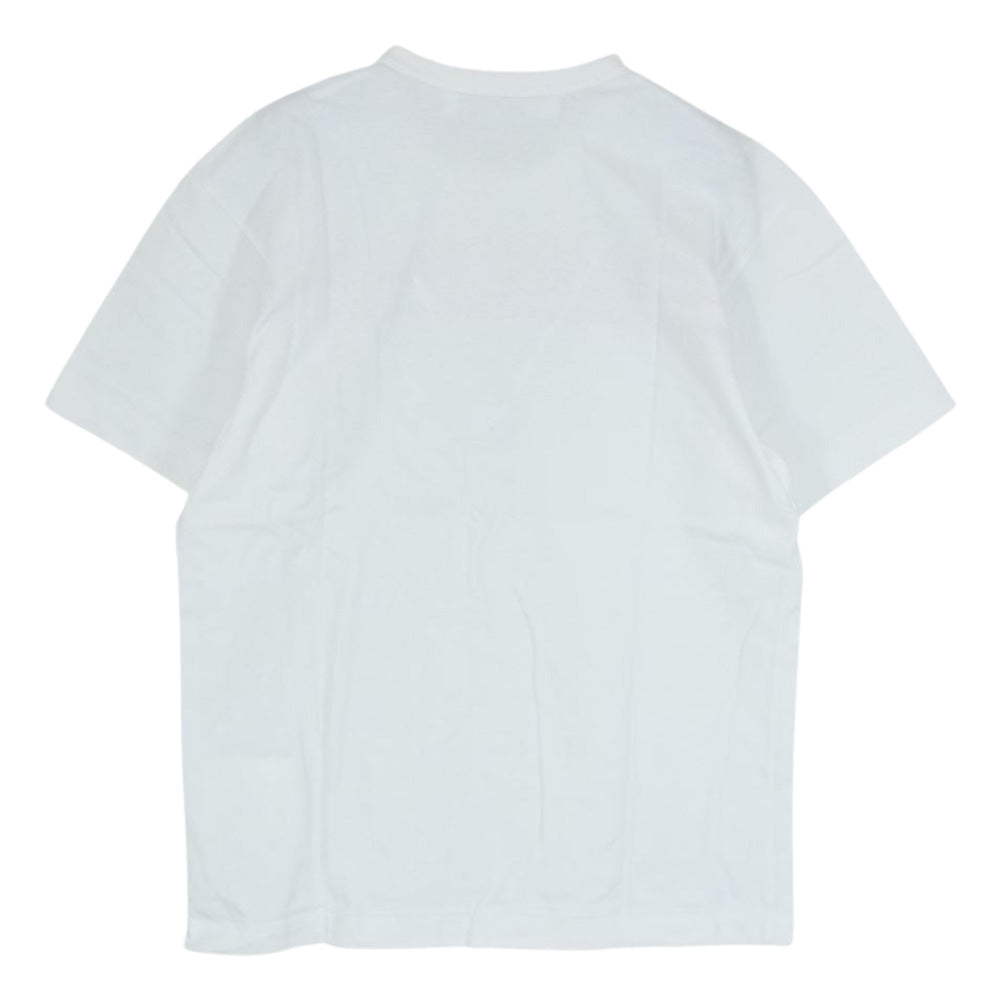 PLAY COMME des GARCONS プレイコムデギャルソン AD2004 AZ-T024 CDG PLAY HEART S/S TEE ハート ロゴ ボーダー プリント 半袖 Tシャツ ホワイト系 M【美品】【中古】