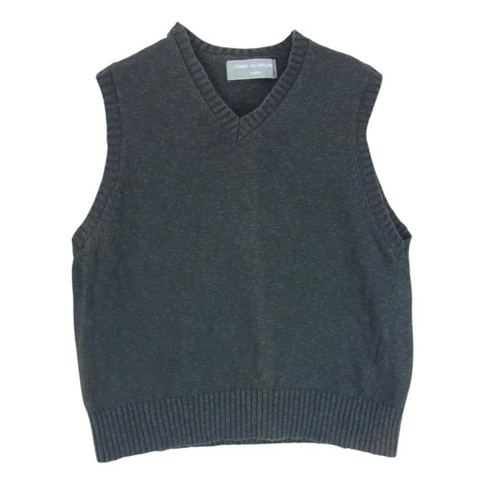 COMME des GARCONS HOMME コムデギャルソンオム AD1998 HN-100090 ヴィンテージ Vネック ニット ベスト グレー系 サイズ表記無【中古】