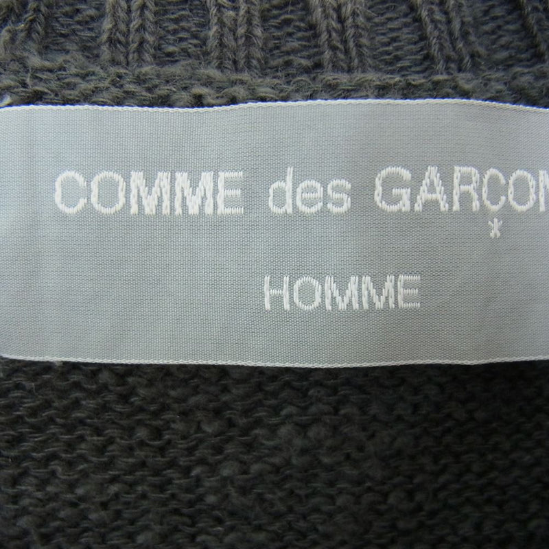 COMME des GARCONS HOMME コムデギャルソンオム AD1998 HN-100090 ヴィンテージ Vネック ニット ベスト グレー系 サイズ表記無【中古】